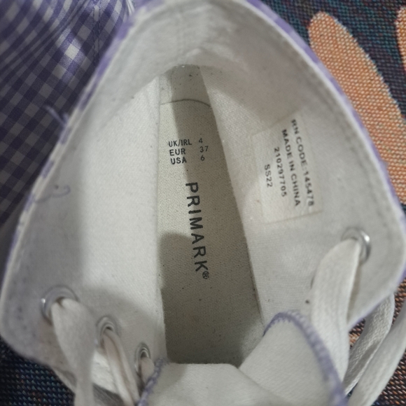 🌈GINGHAM PLATFORM SNEAKERS-6 - Picture 6 of 7